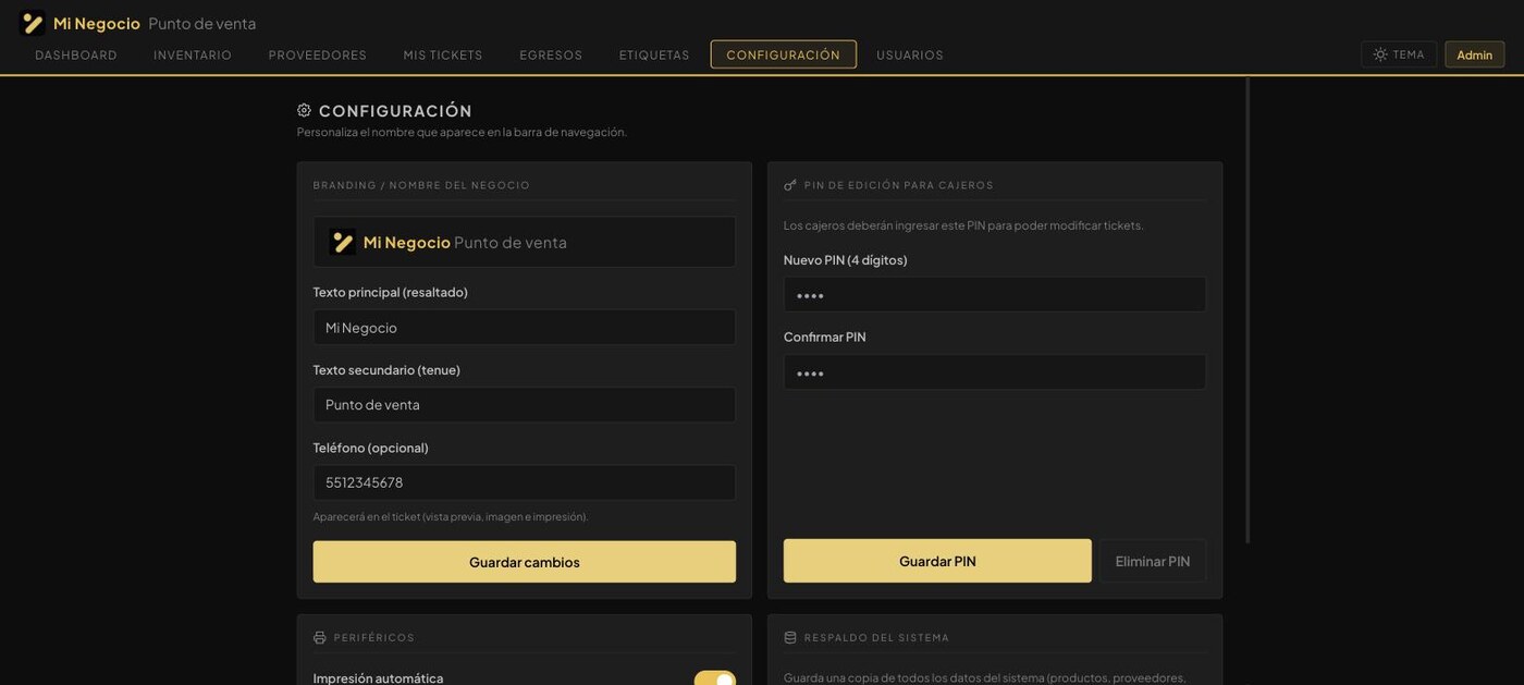Configuración